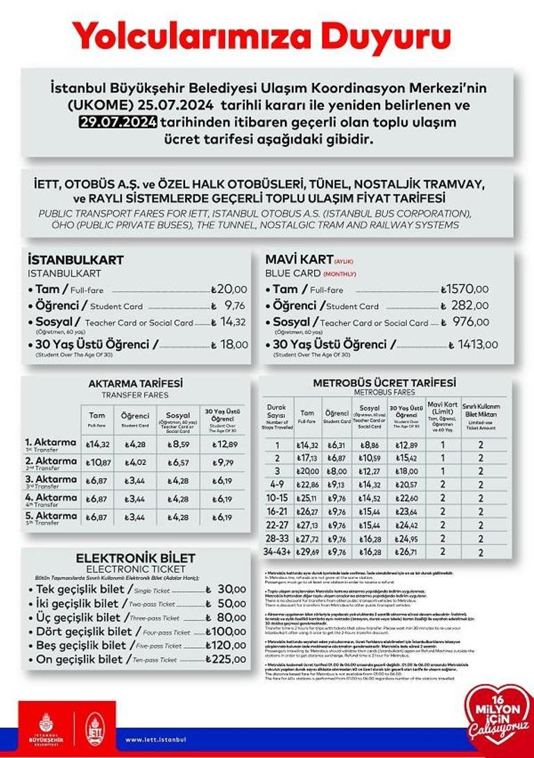 30 yaş üstü öğrenci akbili ne kadar oldu, kaç TL/lira basıyor İstanbulkart öğrenci 30 yaş sınırı tarifesi