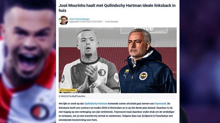 Fenerbahçe için transferde sürpriz isim ‘Quilindschy Hartman Mourinho ile gelişecek’