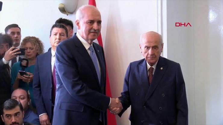 TBMM Başkanı Numan Kurtulmuş ve MHP lideri Devlet Bahçeli bir araya geldi