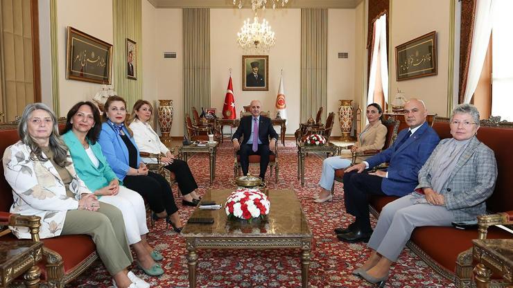 TBMM Başkanı Kurtulmuş, CHPli Kaya ile İYİ Partili Çömezi kabul etti