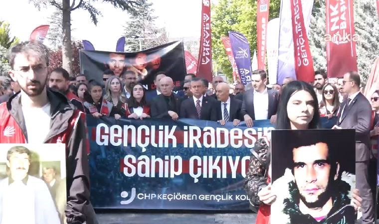 Ankara'da 3 fidan için anma yürüyüşü... Özgür Özel de katıldı!