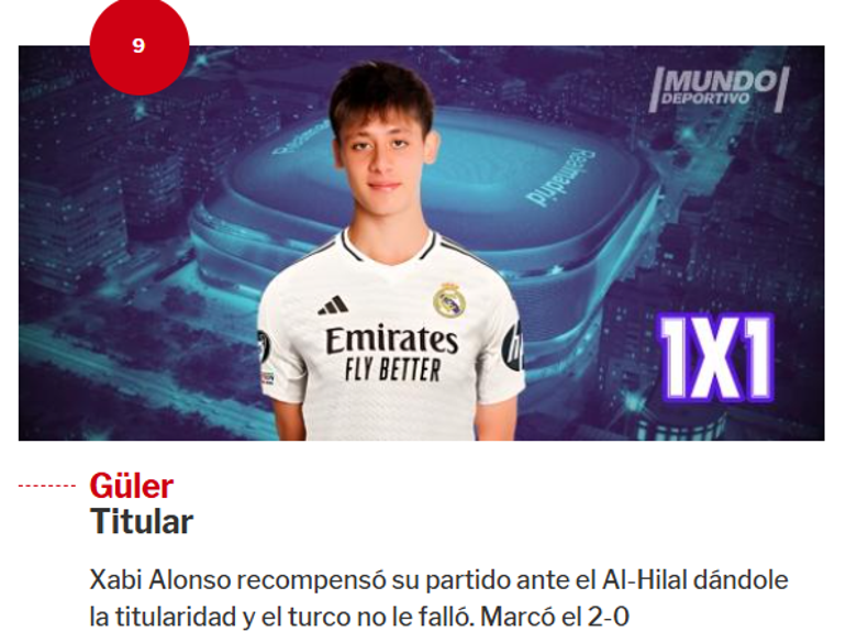 Gol attığı maç sonrası İspanyol medyası Arda Güleri konuşuyor: Dünyayı fethetmesine izin verilmedi Xabi Alonsonun lideri