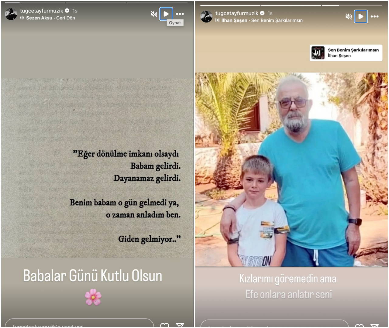 Ünlülerden duygusal Babalar Günü paylaşımları!