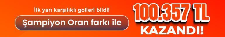 İlk yarı karşılıklı golleri bildi Şampiyon Oran farkı ile 100.357 TL kazandı…